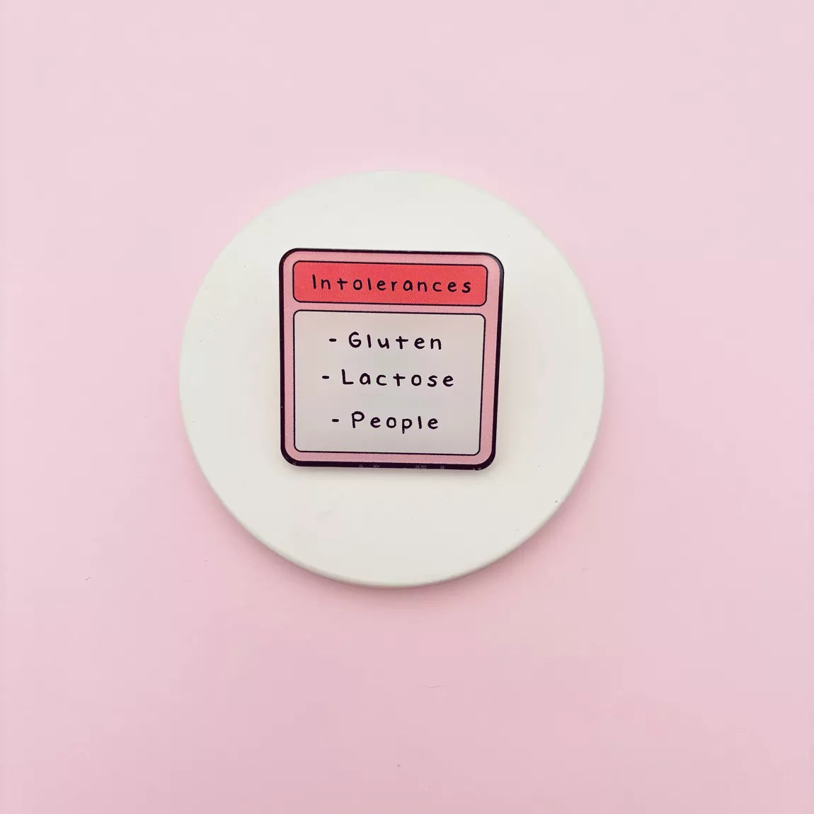 Button - Unverträglichkeiten!