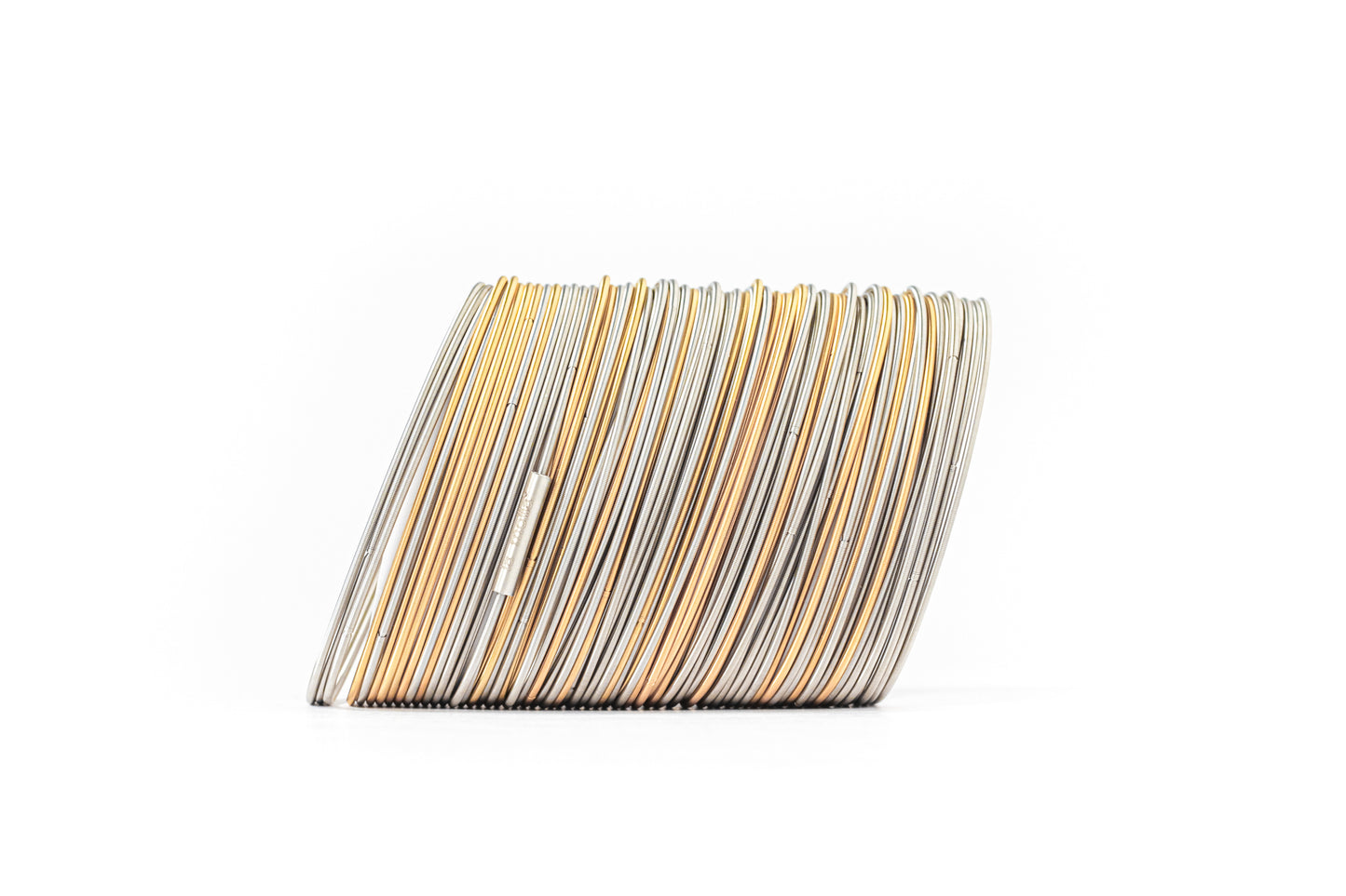 Sel et poivre: Edelstahlarmband silber & gold