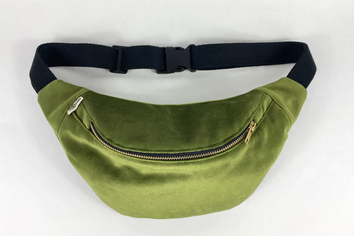 Bauchtasche aus Metz: Grüner Samt