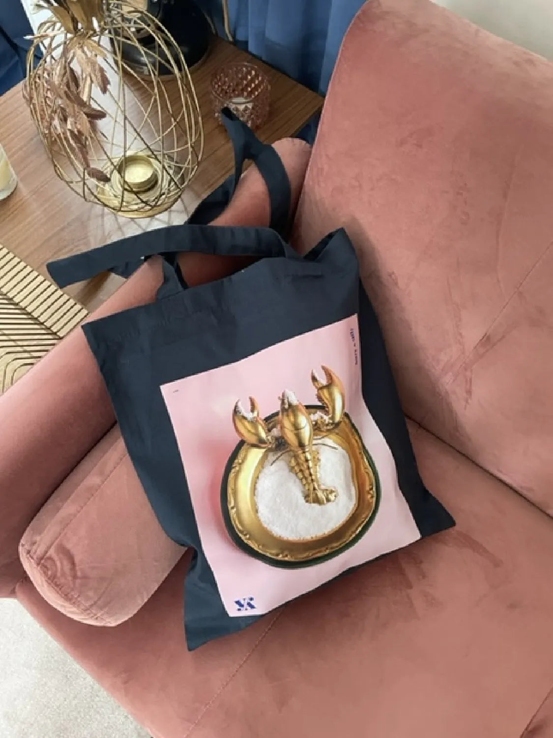 Tote Bag Goldener Hummer