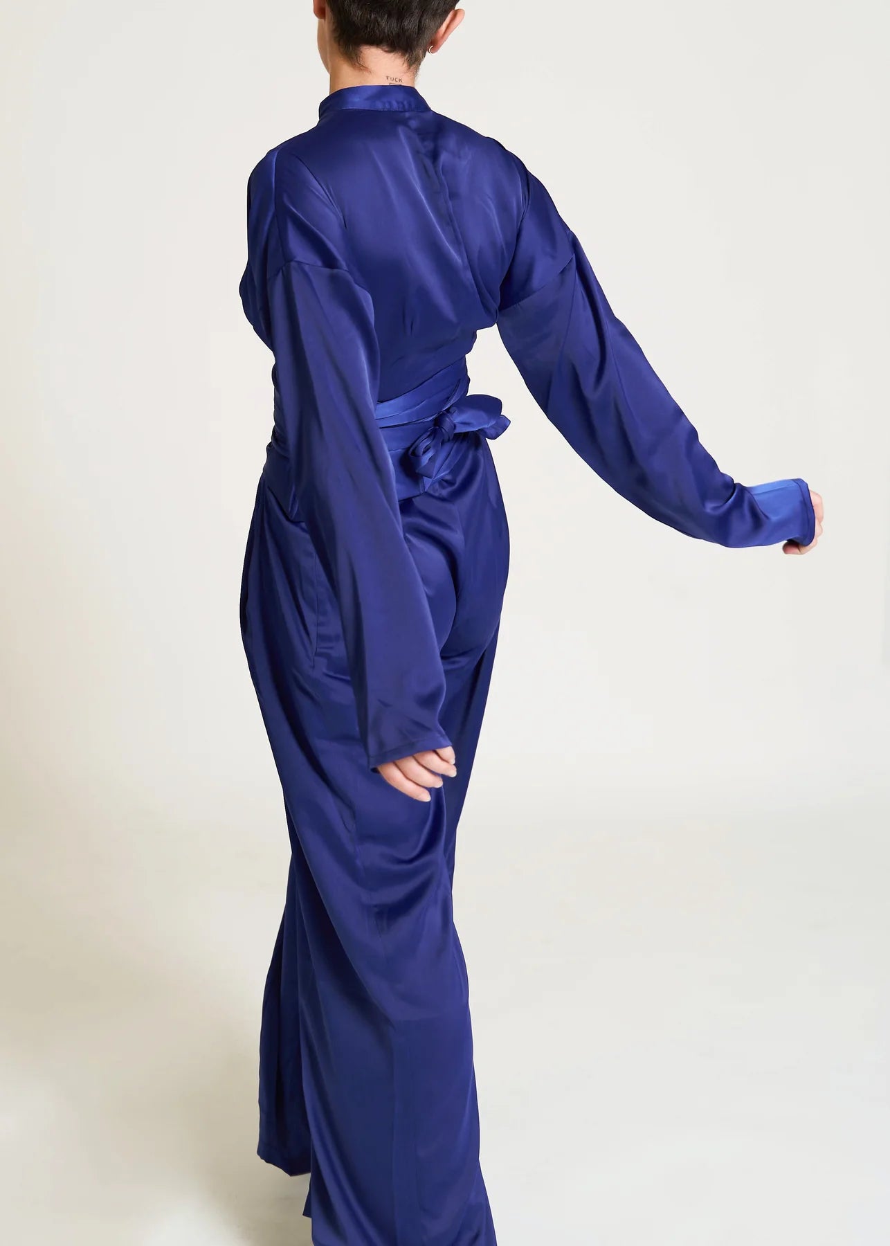 Königsblauer Satin - Jumpsuit